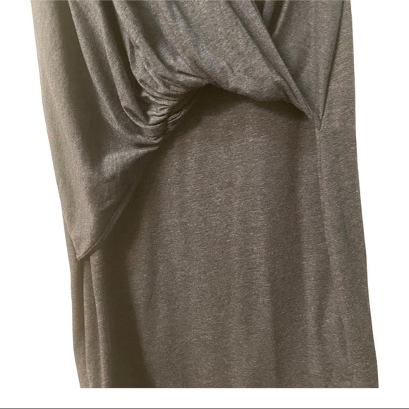 Athleta Women's Charcoal Duet‎ Cross Faux Wrap Surplice Mini Dress Size XS - Picture 5 of 8